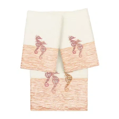 Linum Home Textiles Sofia Embellished 3-pc. Bath Towel Set In Sand