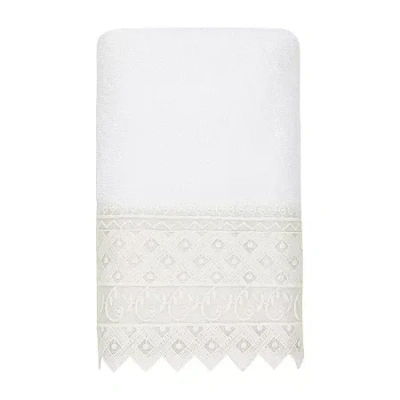 Linum Home Textiles Aiden Embellished Hand Towel In White