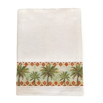 Laural Home Spice Palm Bath Towel In Green