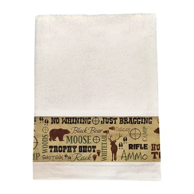 Laural Home Welcome To The Lodge Bath Towel In Brown