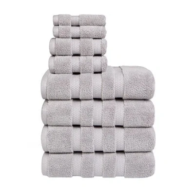 Bed Hog Vivendi Infinity 8-pc. Quick Dry Bath Towel Set In Silver