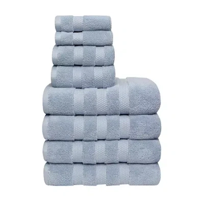 Bed Hog Vivendi Infinity 8-pc. Quick Dry Bath Towel Set In Blue