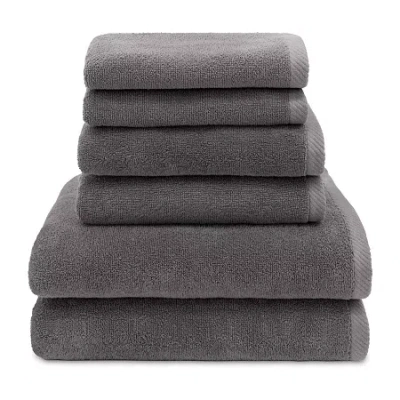 Linum Home Textiles Ediree 6-pc. Quick Dry Bath Towel Set In Gray