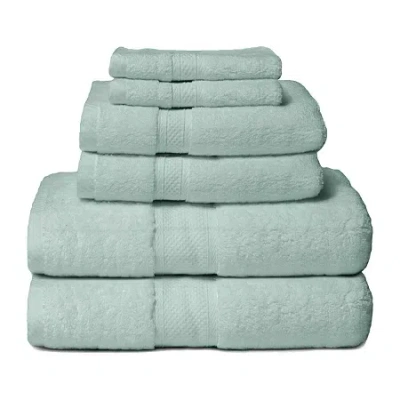 Cobra Zero Twist Hotel 6-piece 100% 6-pc. Bath Towel Set In Green