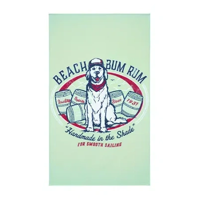 Izod Bum Beach Towel In Green
