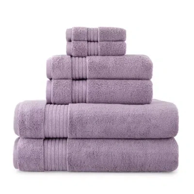 Liz Claiborne Signature Plush Bath Towel In Purple