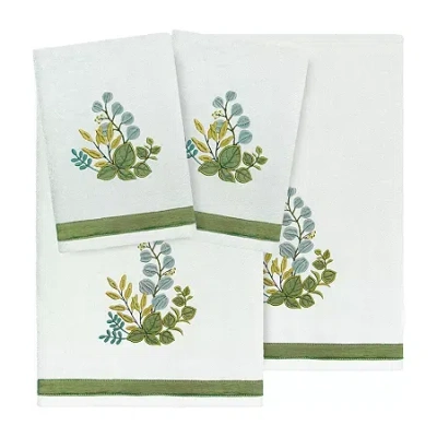 Linum Home Textiles Botanica Embellished 4-pc. Bath Towel Set In Blue