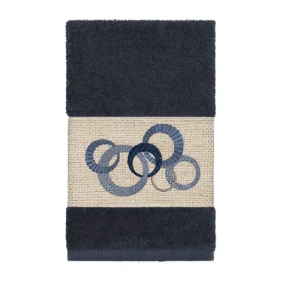 Linum Home Textiles Annabelle Embellished Hand Towel In Blue