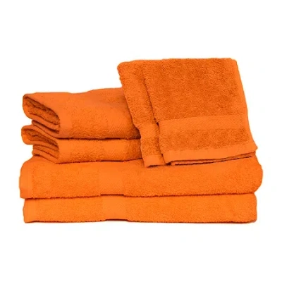 Cobra Deluxe 100% 6-pc. Bath Towel Set In Orange