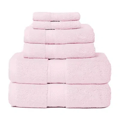 Cobra Zero Twist Hotel 6-piece 100% 6-pc. Bath Towel Set In Pink