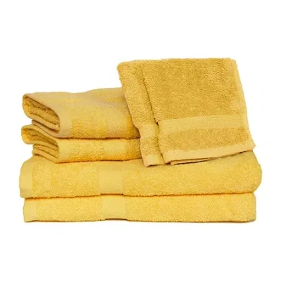 Cobra Deluxe 100% 6-pc. Bath Towel Set In Yellow
