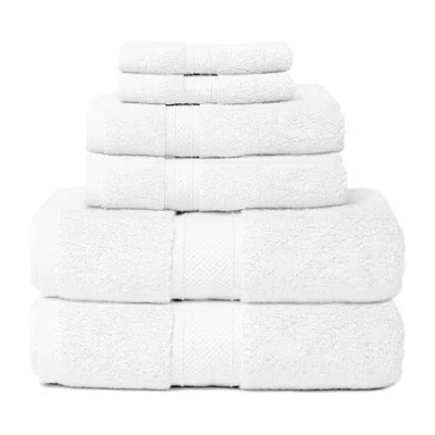 Cobra Zero Twist Hotel 6-piece 100% 6-pc. Bath Towel Set In White