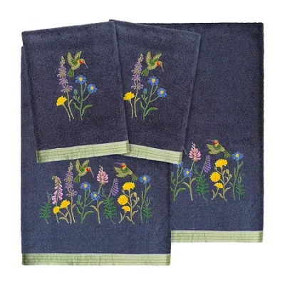Linum Home Textiles Hada Embellished 4-pc. Bath Towel Set In Blue