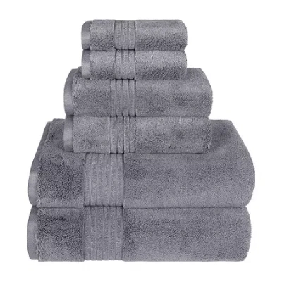Liz Claiborne Signature Plush Bath Towel In Gray