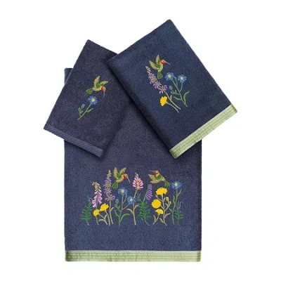 Linum Home Textiles Hada Embellished 3-pc. Bath Towel Set In Blue