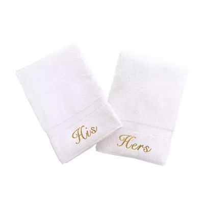 Linum Home Textiles His And Hers 2-pc. Hand Towel In White