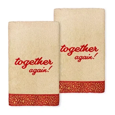 Linum Home Textiles Xmas Together Again 2-pc. Hand Towel In Red