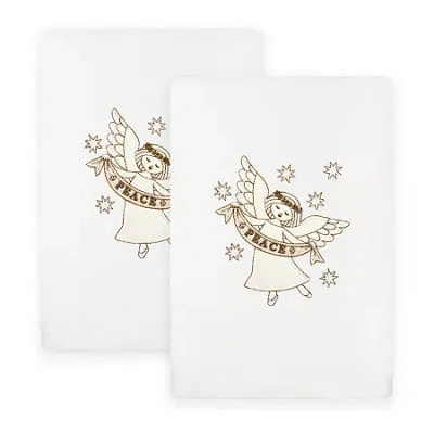 Linum Home Textiles Angel Embroidered 2-pc. Hand Towel In White