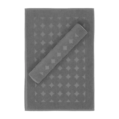 Linum Home Textiles Sinemis Circle Design Quick Dry Bath Rug In Gray