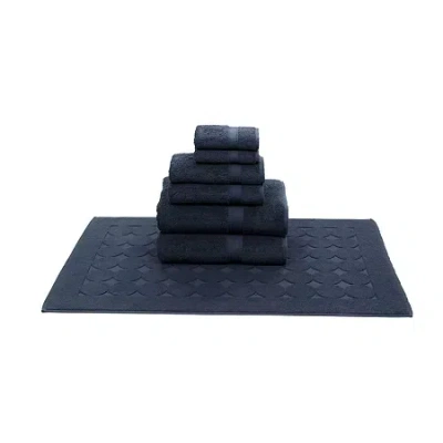 Linum Home Textiles Sinemis Terry 7-pc. Quick Dry Bath Towel Set In Blue