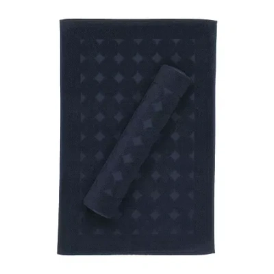 Linum Home Textiles Sinemis Circle Design Quick Dry Bath Rug In Blue