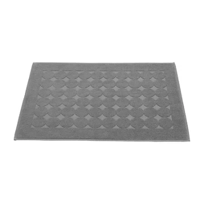 Linum Home Textiles Sinemis Circle Design Quick Dry Bath Rug In Gray