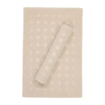 Linum Home Textiles Sinemis Circle Design Quick Dry Bath Rug In Sand