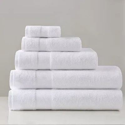 510 Design 100% Premium Turkish Cotton Bath Towel Set In White