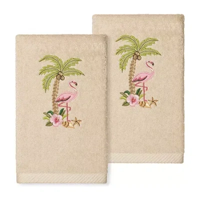 Linum Home Textiles Flora Embroidered 2-pc. Hand Towel In Neutral