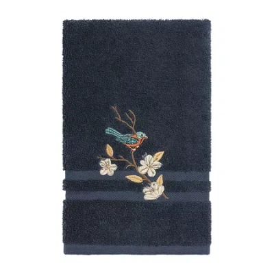 Linum Home Textiles Springtime Embellished Hand Towel In Blue