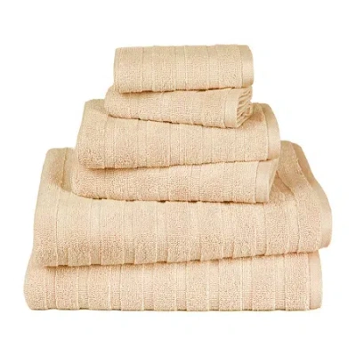 Trident 100% Cotton Soft And Absorbent 6-pc. Quick Dry Bath Towel Set In Sand