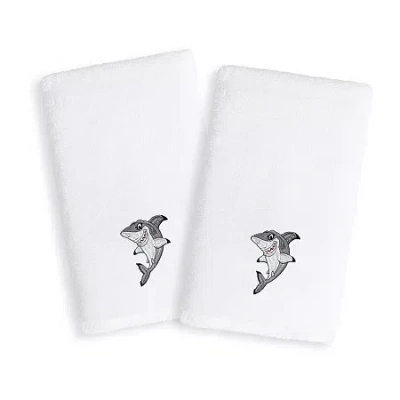 Linum Home Textiles Kids 2-pc. Embellished Hand Towel In White