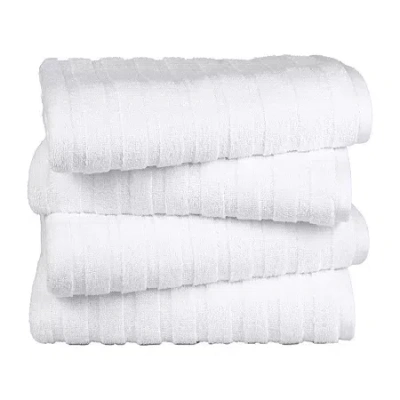 Trident 100% Cotton Soft And Absorbent 4-pc. Quick Dry Bath Towel In White