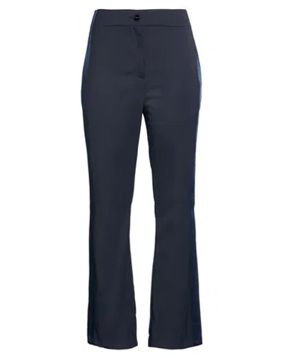 Iceberg Woman Pants Navy Size 4 Polyester, Wool, Elastane In Blue
