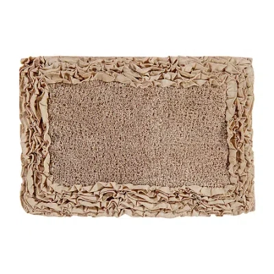 Better Trends Shaggy Border Mat Bath Rug In Sand