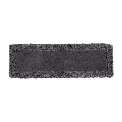 Better Trends Shaggy Border Mat Bath Rug In Gray