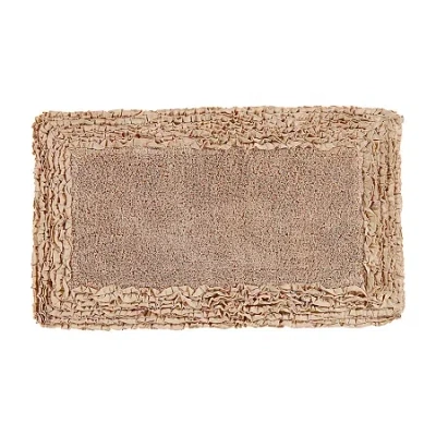 Better Trends Shaggy Border Mat Bath Rug In Sand