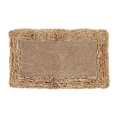 Better Trends Shaggy Border Mat Bath Rug In Sand