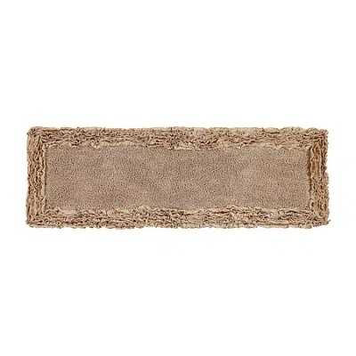 Better Trends Shaggy Border Mat Bath Rug In Sand
