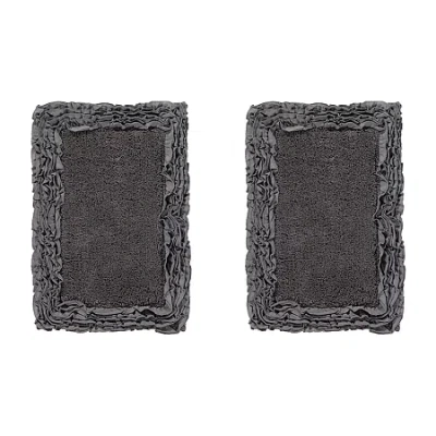 Better Trends Shaggy Border Mat Bath Rug In Gray