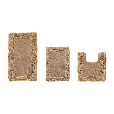 Better Trends Shaggy Border Mat Bath Rug In Sand