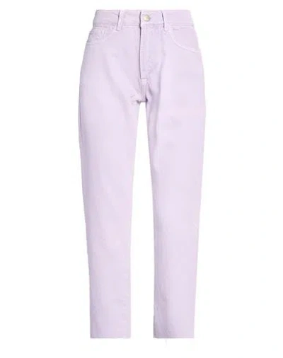 Hinnominate Woman Jeans Lilac Size M Cotton In Purple