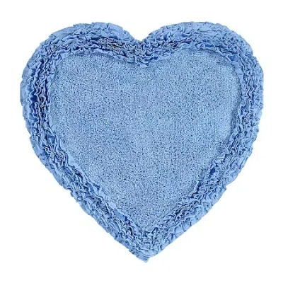 Better Trends Shaggy Border Mat Bath Rug In Blue