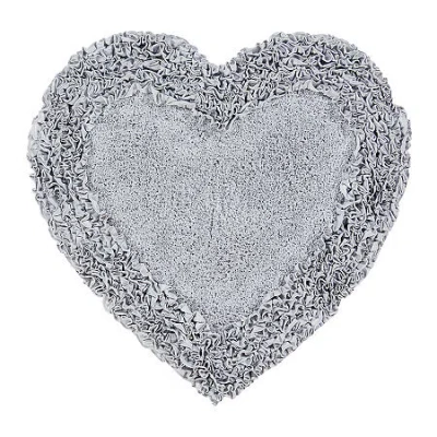 Better Trends Shaggy Border Mat Bath Rug In Silver