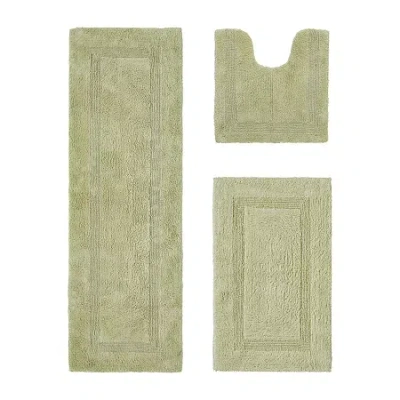 Better Trends Lux Tufted Mat 3-pc. Bath Rug Set In Green