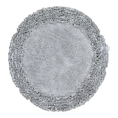 Better Trends Shaggy Border Mat Bath Rug In Silver