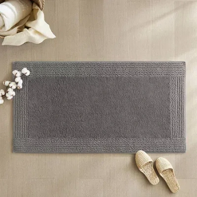 Madison Park Signature Splendor Reversible Bath Rug In Gray