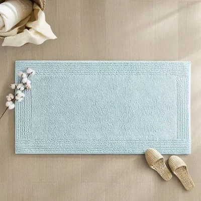 Madison Park Signature Splendor Reversible Bath Rug In Blue