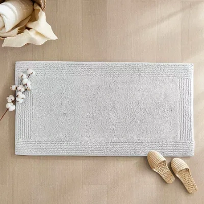 Madison Park Signature Splendor 100% Cotton Tufted 3000 Gsm Reversible Bath Rug In Gray