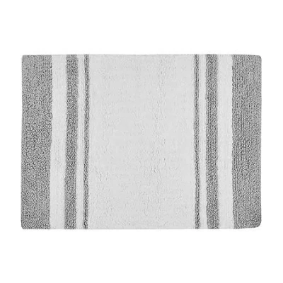 Madison Park Spa Cotton Reversible Bath Rug In Gray